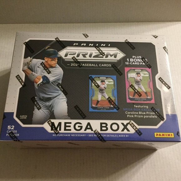 NEW 2021 MLB Prizm Baseball Trading Card Mega Box - 52 Total Cards - Picture 1 of 7